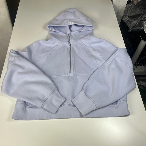 Lululemon Scuba Oversized Half Zip Hoodie Light Cotton Terry Womens M/L W3DM4S - Picture 8 of 10